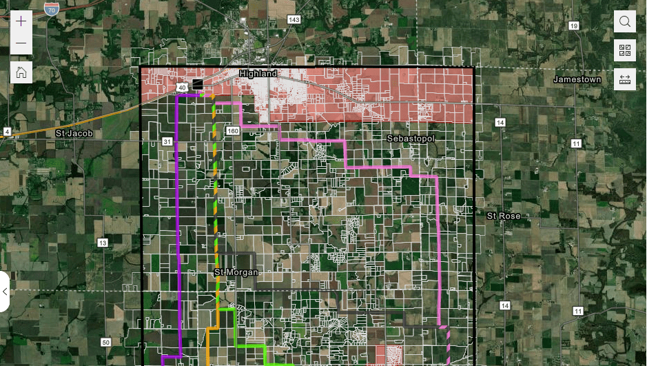 Sursee Aviston interactive map screenshot. 