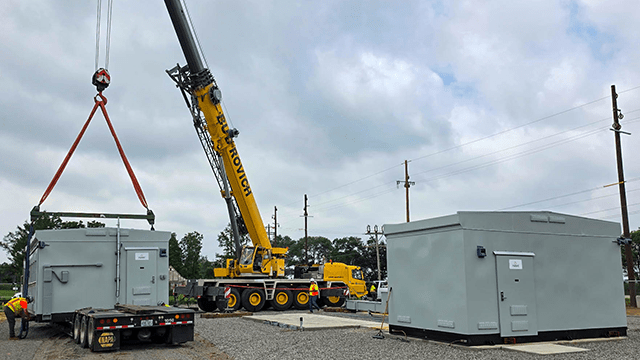 Audrain dual fuel conversion facility in snowy weather