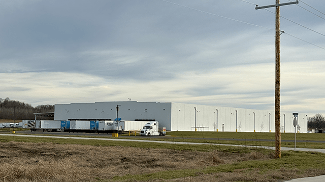 Audrain dual fuel conversion facility in snowy weather